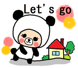 Sticker of a deadpan panda. sticker #14256146