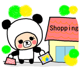 Sticker of a deadpan panda. sticker #14256147