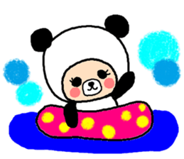 Sticker of a deadpan panda. sticker #14256148