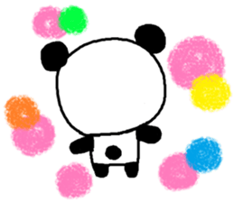 Sticker of a deadpan panda. sticker #14256149