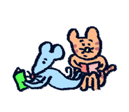 PontaAndChusuke'sDailyLife sticker #14256475