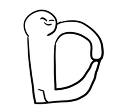 Alphabet formed by human(s) sticker #14256681