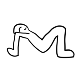 Alphabet formed by human(s) sticker #14256690