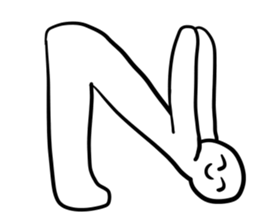 Alphabet formed by human(s) sticker #14256691