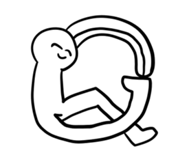 Alphabet formed by human(s) sticker #14256694