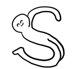 Alphabet formed by human(s) sticker #14256696