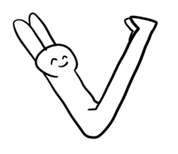 Alphabet formed by human(s) sticker #14256699