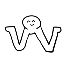 Alphabet formed by human(s) sticker #14256700