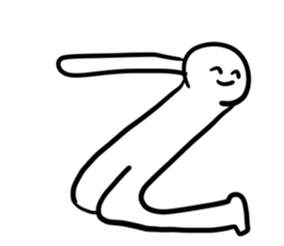 Alphabet formed by human(s) sticker #14256703