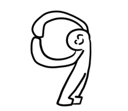 Alphabet formed by human(s) sticker #14256715