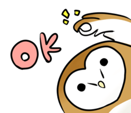 fluffy barn owl sticker #14257512