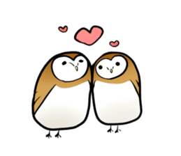 fluffy barn owl sticker #14257516