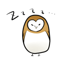 fluffy barn owl sticker #14257517