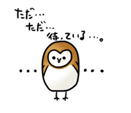 fluffy barn owl sticker #14257528
