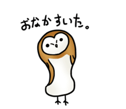 fluffy barn owl sticker #14257531