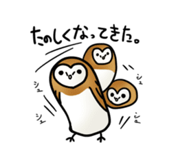fluffy barn owl sticker #14257534