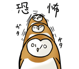 fluffy barn owl sticker #14257543