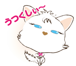 White cat's "I want to celebrate" sticker #14257603