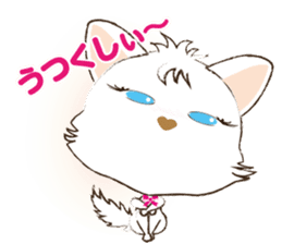 White cat's "I want to celebrate" sticker #14257603