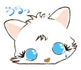 White cat's "I want to celebrate" sticker #14257608