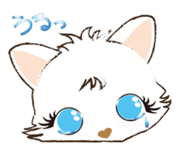 White cat's "I want to celebrate" sticker #14257608