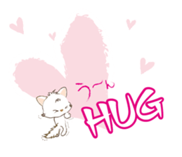 White cat's "I want to celebrate" sticker #14257611