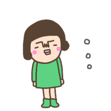 not cute girl Sticker sticker #14258234