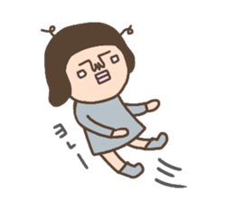 not cute girl Sticker sticker #14258235