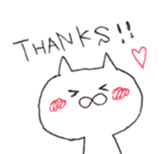 The cat which is a young girl? sticker #14258446