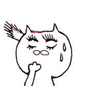 The cat which is a young girl? sticker #14258468