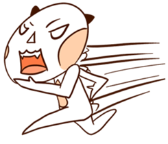 Cat man with fish sticker #14259422