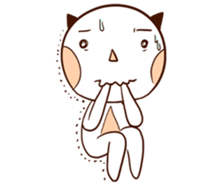 Cat man with fish sticker #14259430