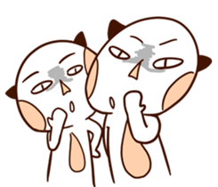 Cat man with fish sticker #14259438