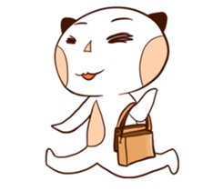 Cat man with fish sticker #14259444