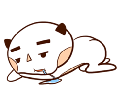 Cat man with fish sticker #14259450