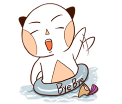 Cat man with fish sticker #14259454