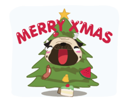 Kaoneaw The Pug HAPPY NEW YEAR sticker #14259472