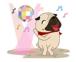 Kaoneaw The Pug HAPPY NEW YEAR sticker #14259473