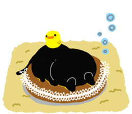 Large font size sticker & winter & cat sticker #14260873