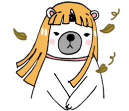 Bear Eye Girl sticker #14261506