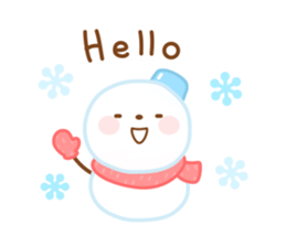 Snowman English sticker #14263078