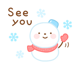 Snowman English sticker #14263081