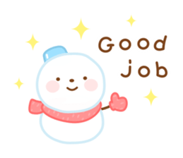 Snowman English sticker #14263086