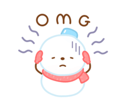 Snowman English sticker #14263096