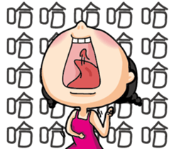 The girl always angry sticker #14263799