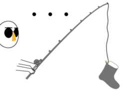 Nose sunglasses go fishing to the sea. sticker #14264037