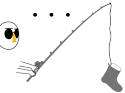 Nose sunglasses go fishing to the sea. sticker #14264037