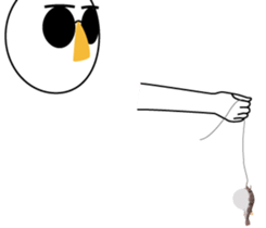 Nose sunglasses go fishing to the sea. sticker #14264042