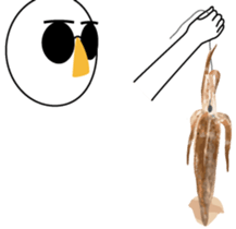 Nose sunglasses go fishing to the sea. sticker #14264043