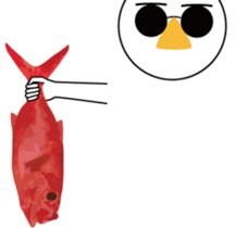 Nose sunglasses go fishing to the sea. sticker #14264044